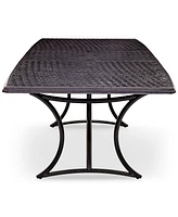 Wythburn Mix and Match 110"x 42" Cast Aluminum Outdoor Extension Dining Table