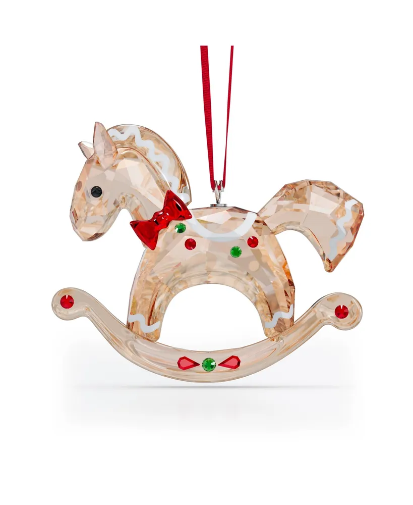 Holiday Cheers Gingerbread Rocking Horse Ornament