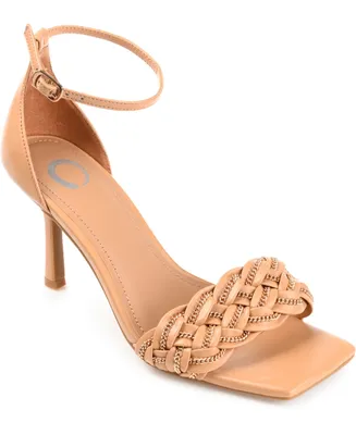 Journee Collection Women's Mabella Braided Chain Sandals
