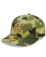 Men's New Era Camo Miami Marlins 2022 Armed Forces Day On-Field Low Profile 59Fifty Hat