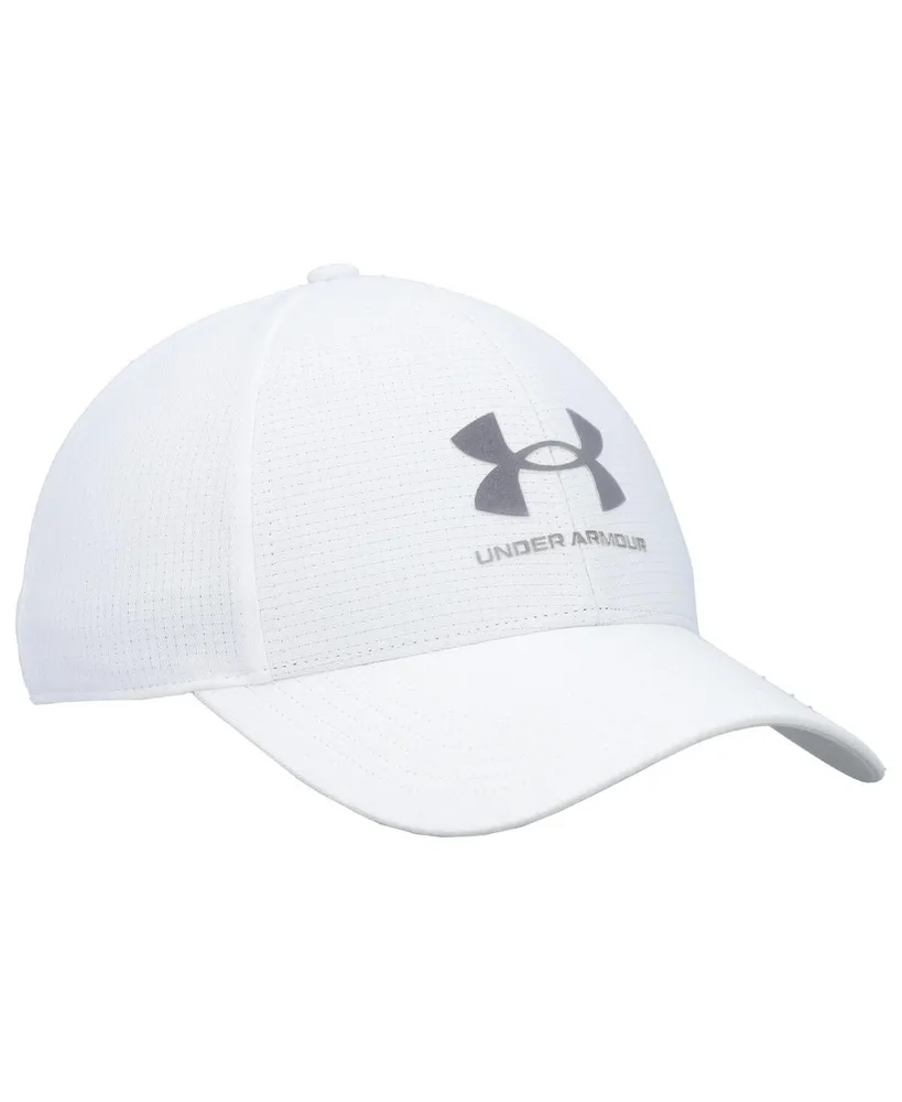 Men's Under Armour White Logo Performance Flex Hat