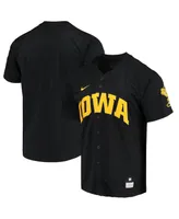 Men's Nike Black Iowa Hawkeyes Replica Vapor Elite Full-Button Baseball Jersey