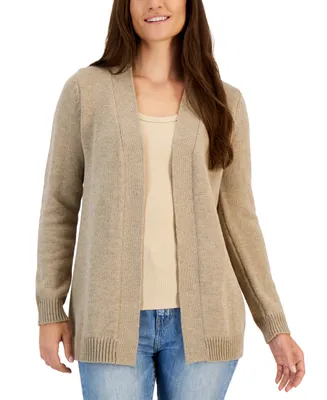 Karen Scott Women's Cotton Tuck-Stitch Sweater, Created for Macy's - Macy's