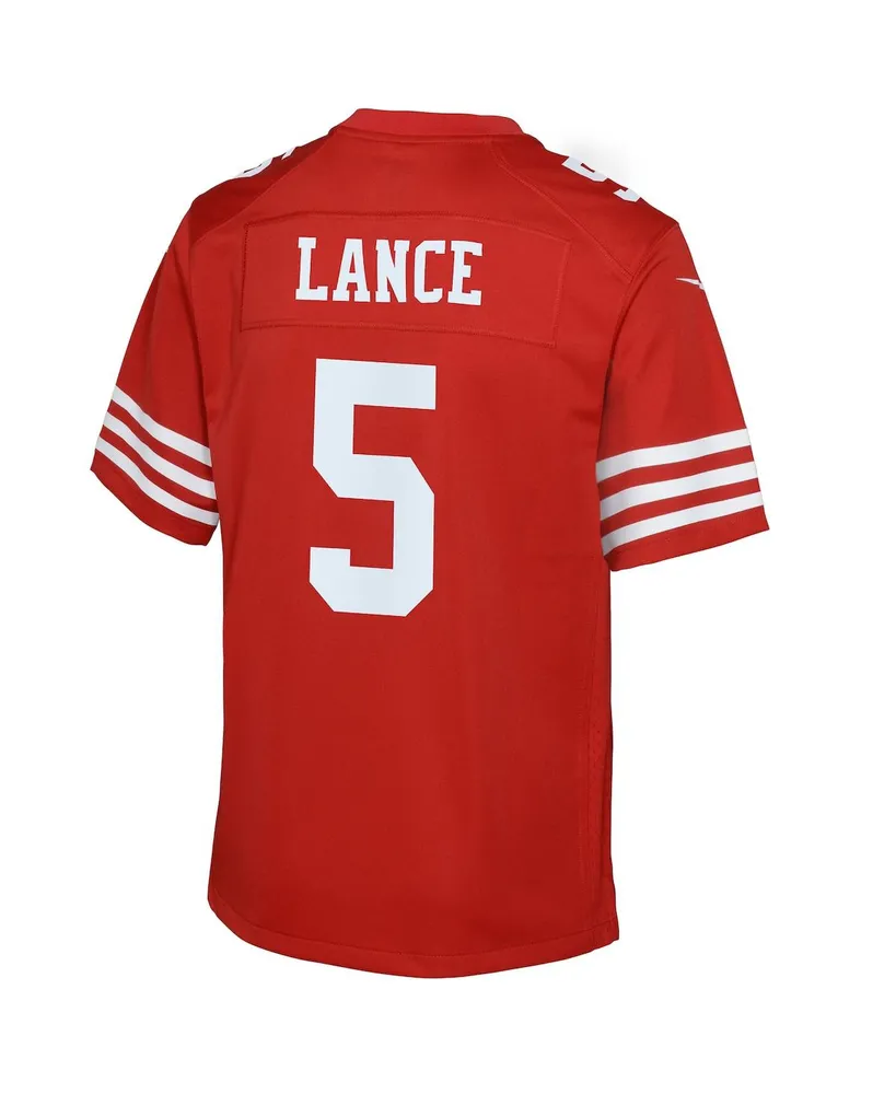 Big Boys Nike Trey Lance Scarlet San Francisco 49ers Game Jersey