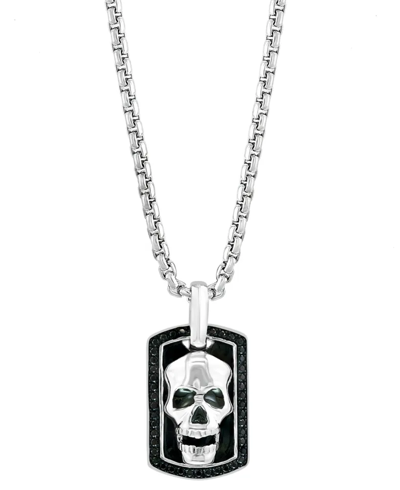 Skull Matte Black Pendant - Necklace (467)