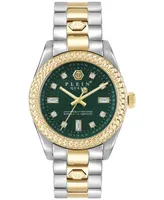 Philipp Plein Women's Queen Green & Two-Tone Stainless Steel Bracelet Watch 36mm