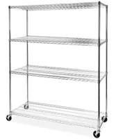 Seville Classics Mega Rack 4-Tier Nsf Steel Wire Shelving