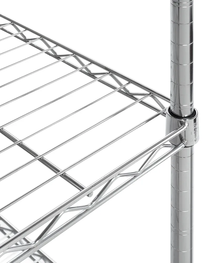 Seville Classics 5-Tier Steel Wire Wheeled Shelving