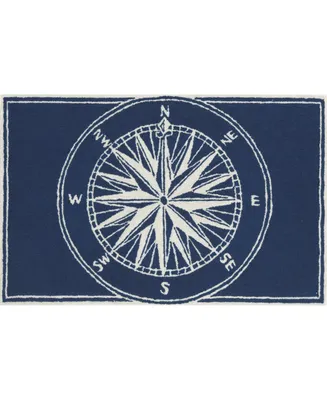 Liora Manne' Frontporch Compass 1'8" x 2'6" Outdoor Area Rug