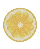 Liora Manne' Frontporch Lemon Slice 3' x 3' Round Outdoor Area Rug