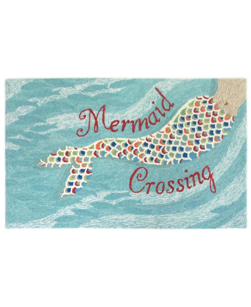 Liora Manne' Frontporch Mermaid Crossing 3'6" x 5'6" Outdoor Area Rug