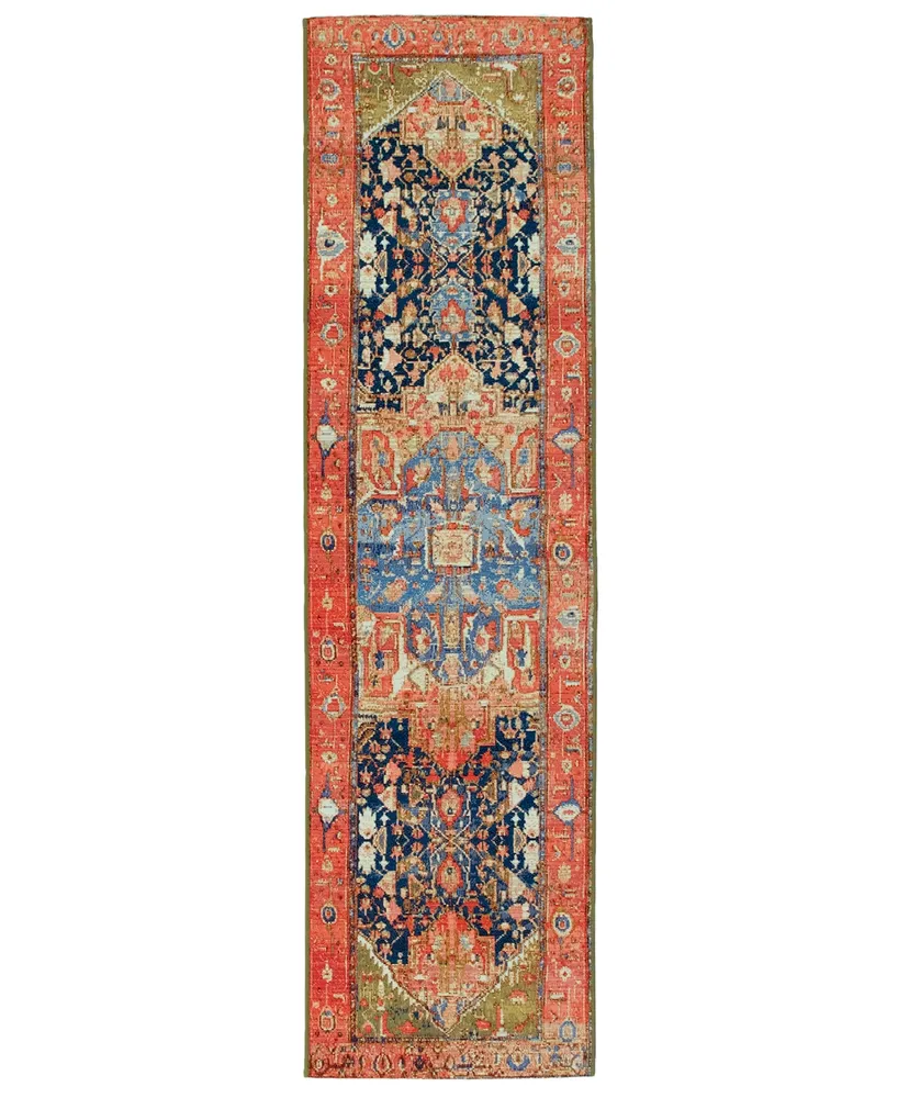 Liora Manne' Marina Heriz 1'11" x 7'6" Runner Outdoor Area Rug