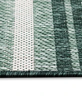 Liora Manne' Malibu Faded Stripe 7'10" x 7'10" Square Outdoor Area Rug