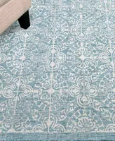 Liora Manne' Carmel Antique-Like Tile 4'10" x 7'6" Outdoor Area Rug