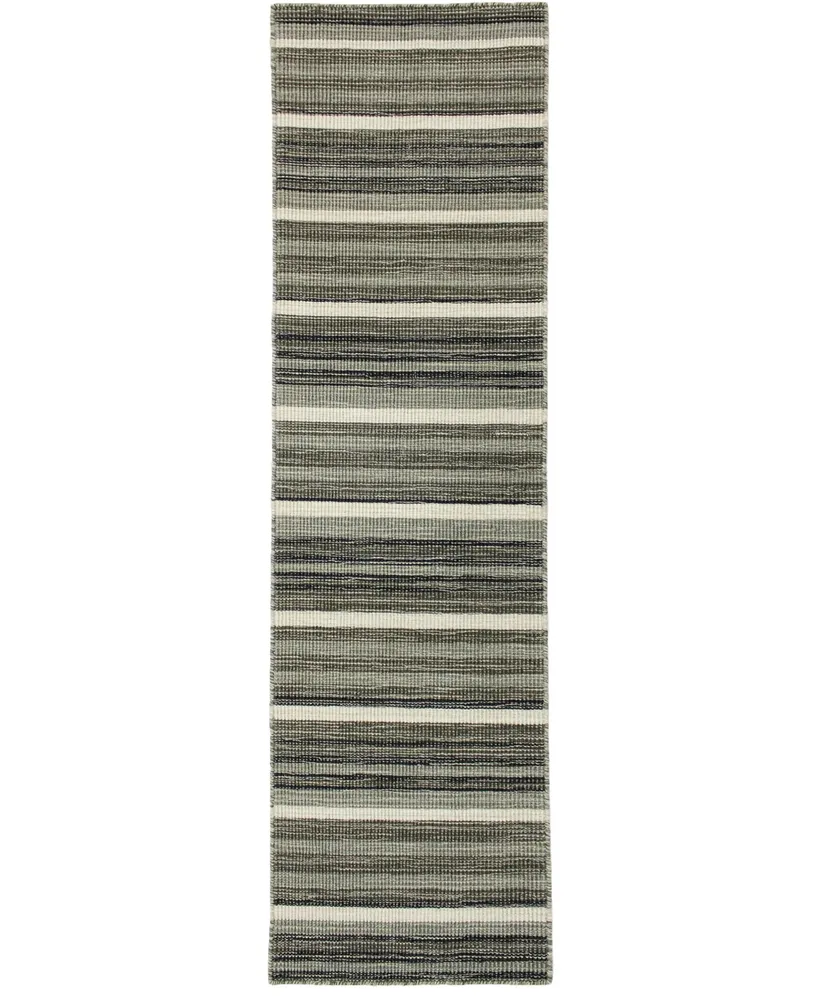 Liora Manne' Aruba Faded Stripe 2' x 7'6" Runner Area Rug