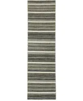 Liora Manne' Aruba Faded Stripe 2' x 7'6" Runner Area Rug