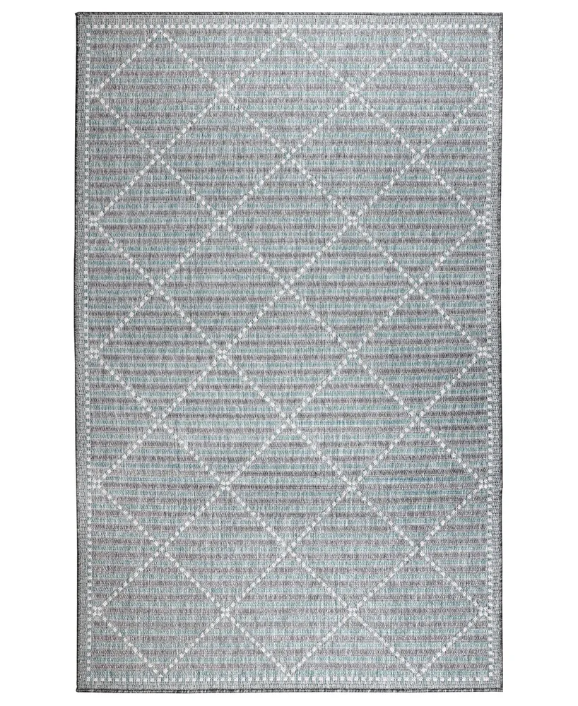 Liora Manne' Malibu Checker Diamond 3'3" x 4'11" Outdoor Area Rug