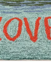 Liora Manne' Frontporch Live Love Lake 2' x 5' Runner Outdoor Area Rug