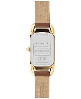 Coach Women's Cadie Saddle Leather Strap Watch 17.5mmX28.5mm