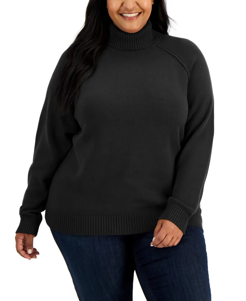 Karen Scott Cotton Turtleneck Sweater, Created for Macy's - Macy's