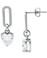 Giani Bernini Cubic Zirconia Heart Drop Earrings, Created for Macy's