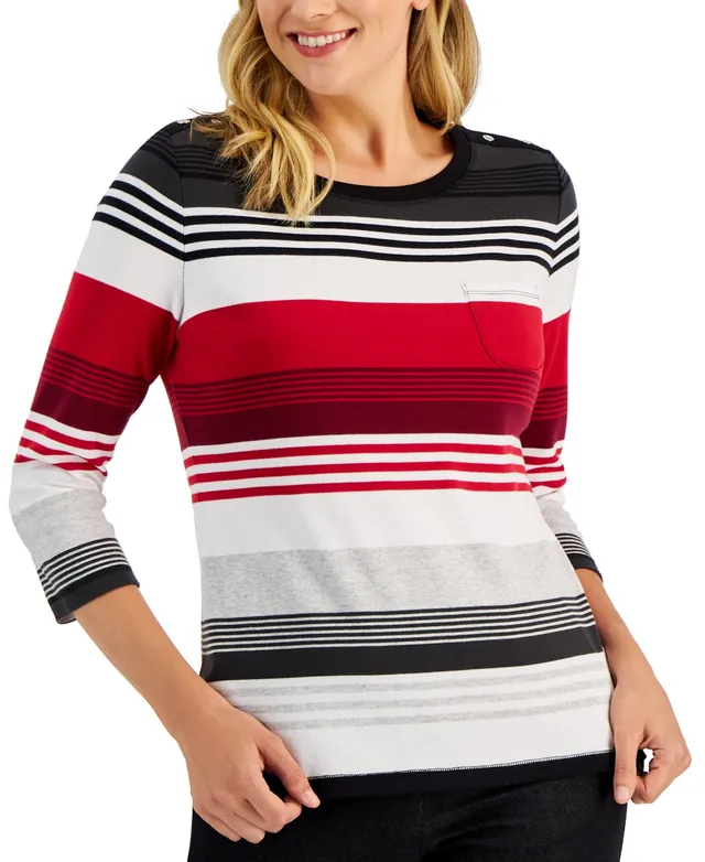 Macy's Karen Scott Women Striped Top