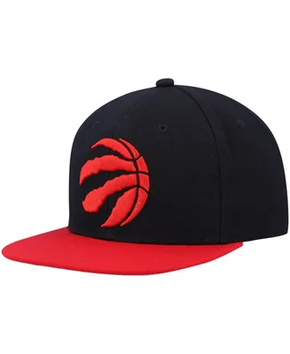 Men's Mitchell & Ness Black, Red Toronto Raptors Team Two-Tone 2.0 Snapback Hat