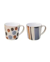 Denby Brown Multi Set of 2 Mugs