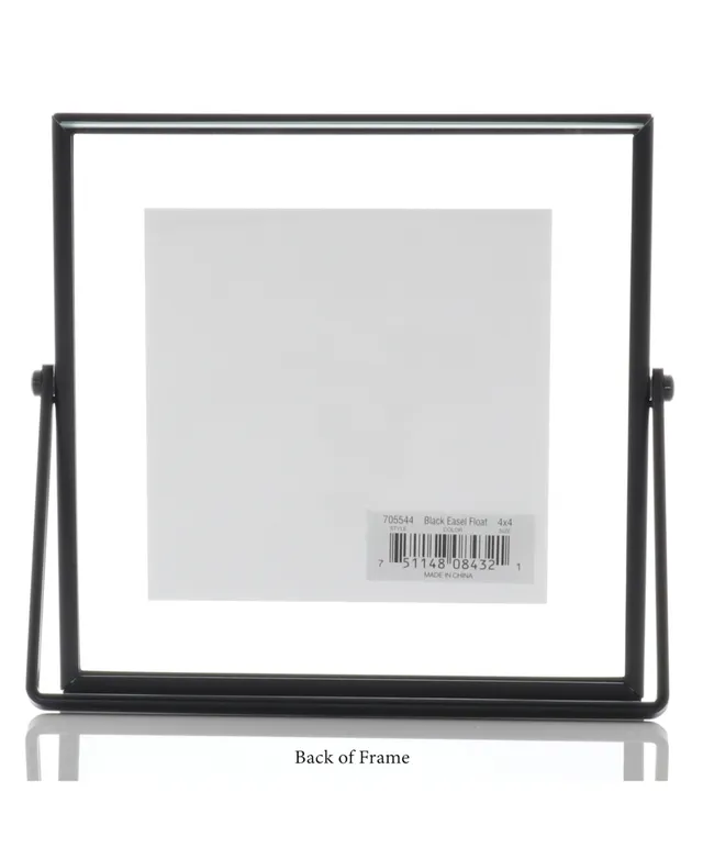 Lawrence Frames Metal Easel Float Picture Frame, 4x4, Gold