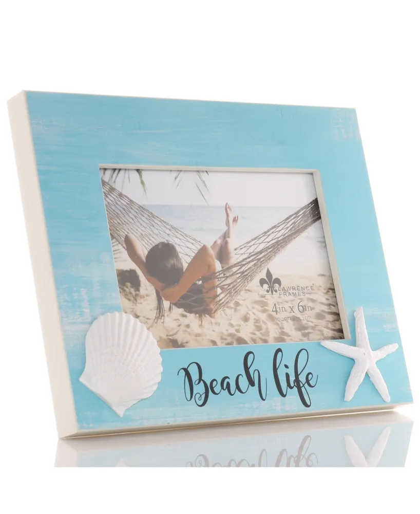 Shell Design Beach Life Picture Frame, 4" x 6"