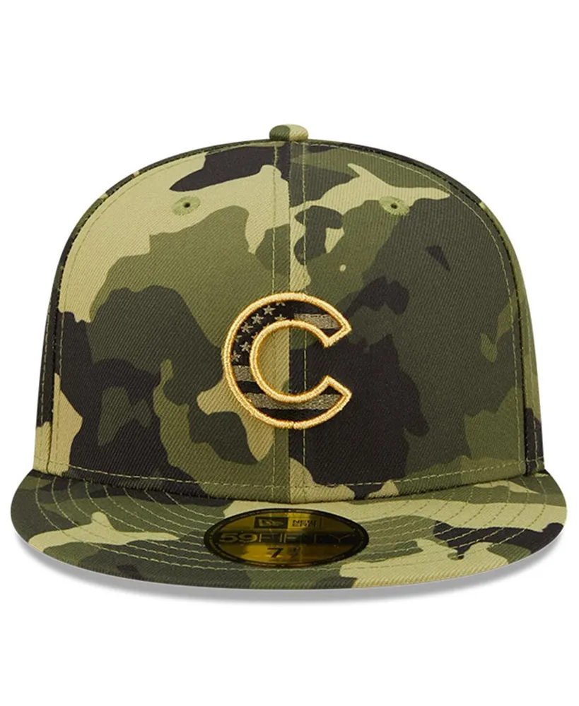 Men's New Era Camo Chicago Cubs 2022 Armed Forces Day On-Field 59Fifty Fitted Hat