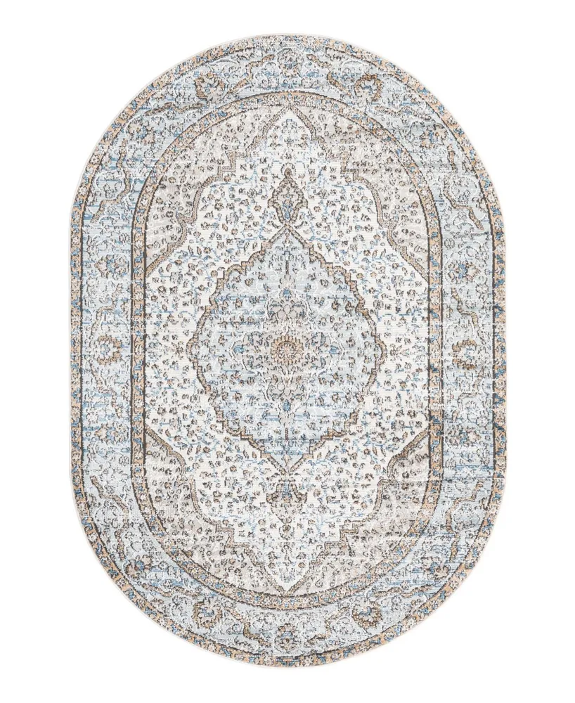 Bayshore Home Melvil MEL01 5'3" x 8' Oval Area Rug