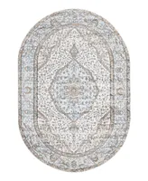 Bayshore Home Melvil MEL01 5'3" x 8' Oval Area Rug