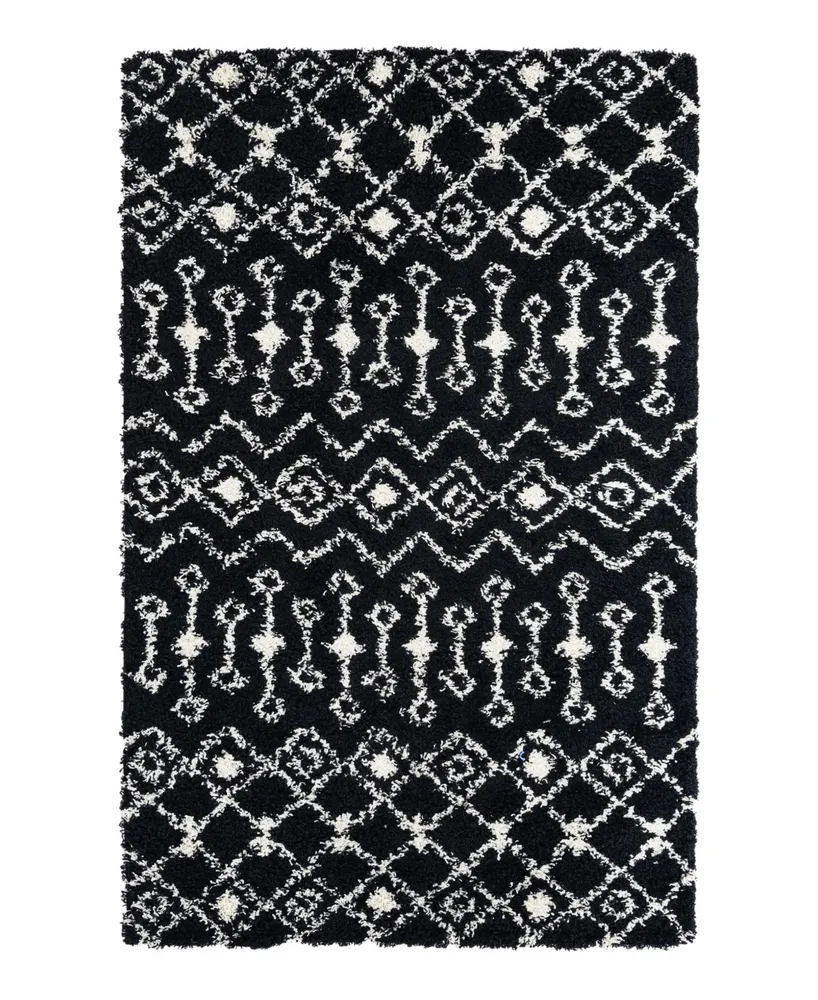 Closeout! Bayshore Home Lattisse Casa Shag LCS01 5'3" x 8' Area Rug