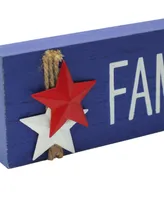 Patriotic "Family-fireworks-Freedom" Tabletop Decor