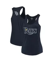 Women's Soft As A Grape Navy Tampa Bay Rays Plus Swing for the Fences Racerback Tank Top