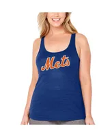 Women's Soft As A Grape Royal New York Mets Plus Size Swing for the Fences Racerback Tank Top