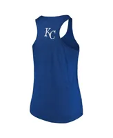 Women's Soft As A Grape Royal Kansas City Royals Plus Swing for the Fences Racerback Tank Top