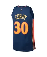 Men's Mitchell & Ness Stephen Curry Navy Golden State Warriors Big and Tall Hardwood Classics Jersey