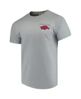 Men's Gray Arkansas Razorbacks Comfort Colors Campus Scenery T-shirt