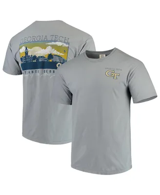 Men's Gray Georgia Tech Yellow Jackets Team Comfort Colors Campus Scenery T-shirt