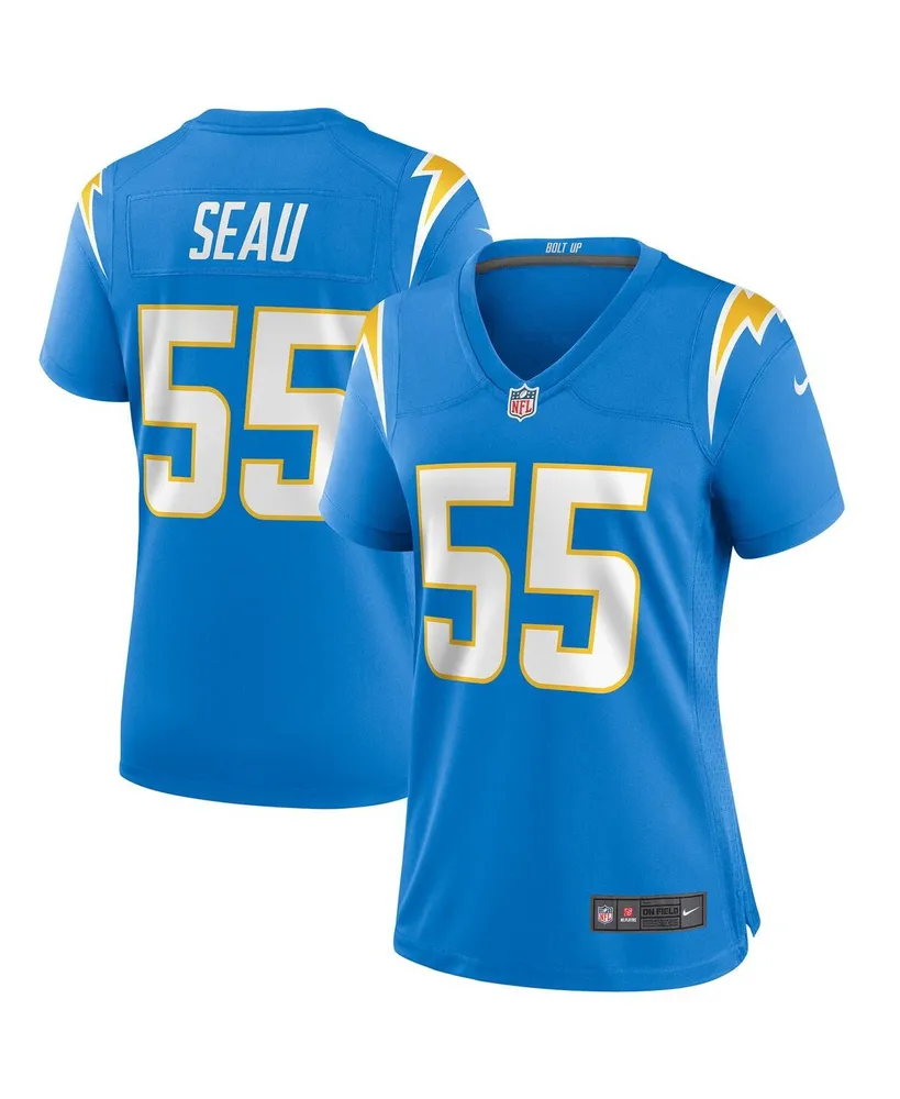 Women's Nike Junior Seau Powder Blue Los Angeles Chargers Game Retired Player Jersey