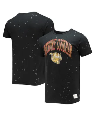 Men's Original Retro Brand Black Bethune-Cookman Wildcats Bleach Splatter T-shirt