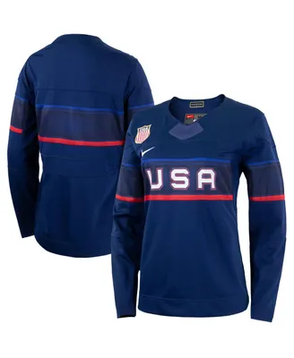 Women's Nike Blue Team Usa Hockey 2022 Winter Olympics Collection Jersey