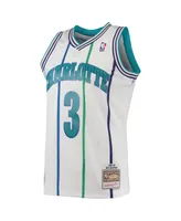 Men's Mitchell & Ness Rex Chapman White Charlotte Hornets 1988-89 Hardwood Classics Swingman Jersey