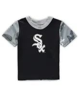 Newborn and Infant Boys Girls Black, Chicago White Sox Pinch Hitter T-shirt Shorts Set