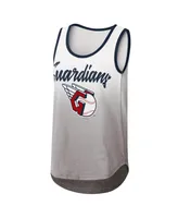 Women's G-iii 4Her by Carl Banks White Cleveland Guardians Logo Opening Day Tank Top