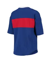 Women's Touch Royal and Red Chicago Cubs Lead Off Notch Neck T-shirt