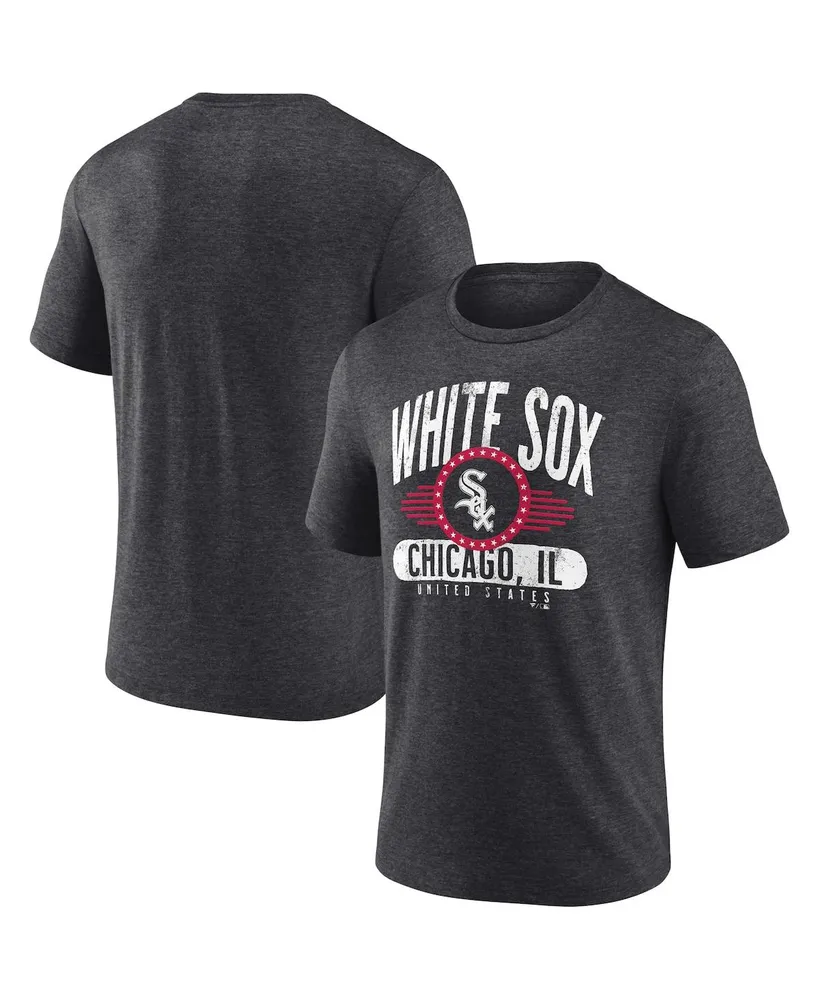 Men's Fanatics Heathered Charcoal Chicago White Sox Badge of Honor Tri-Blend T-shirt