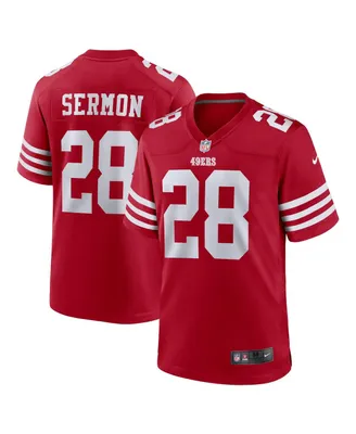 Men's Nike Trey Sermon Scarlet San Francisco 49ers Player Game Jersey